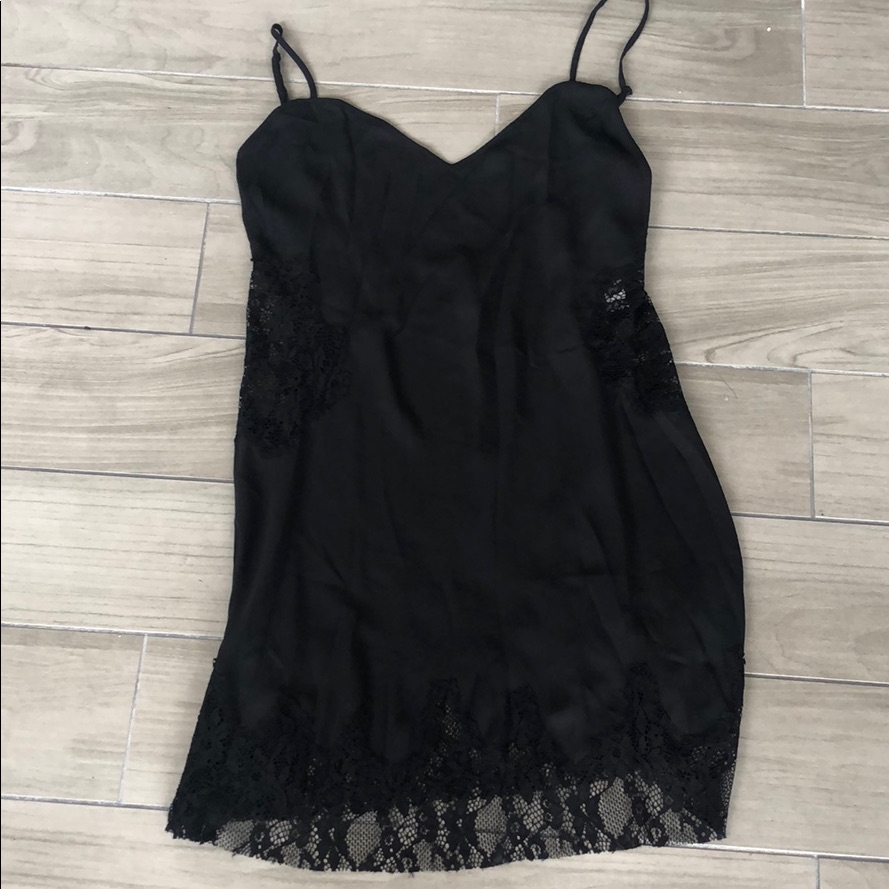 Lovers + Friends Black Nightgown Nwt